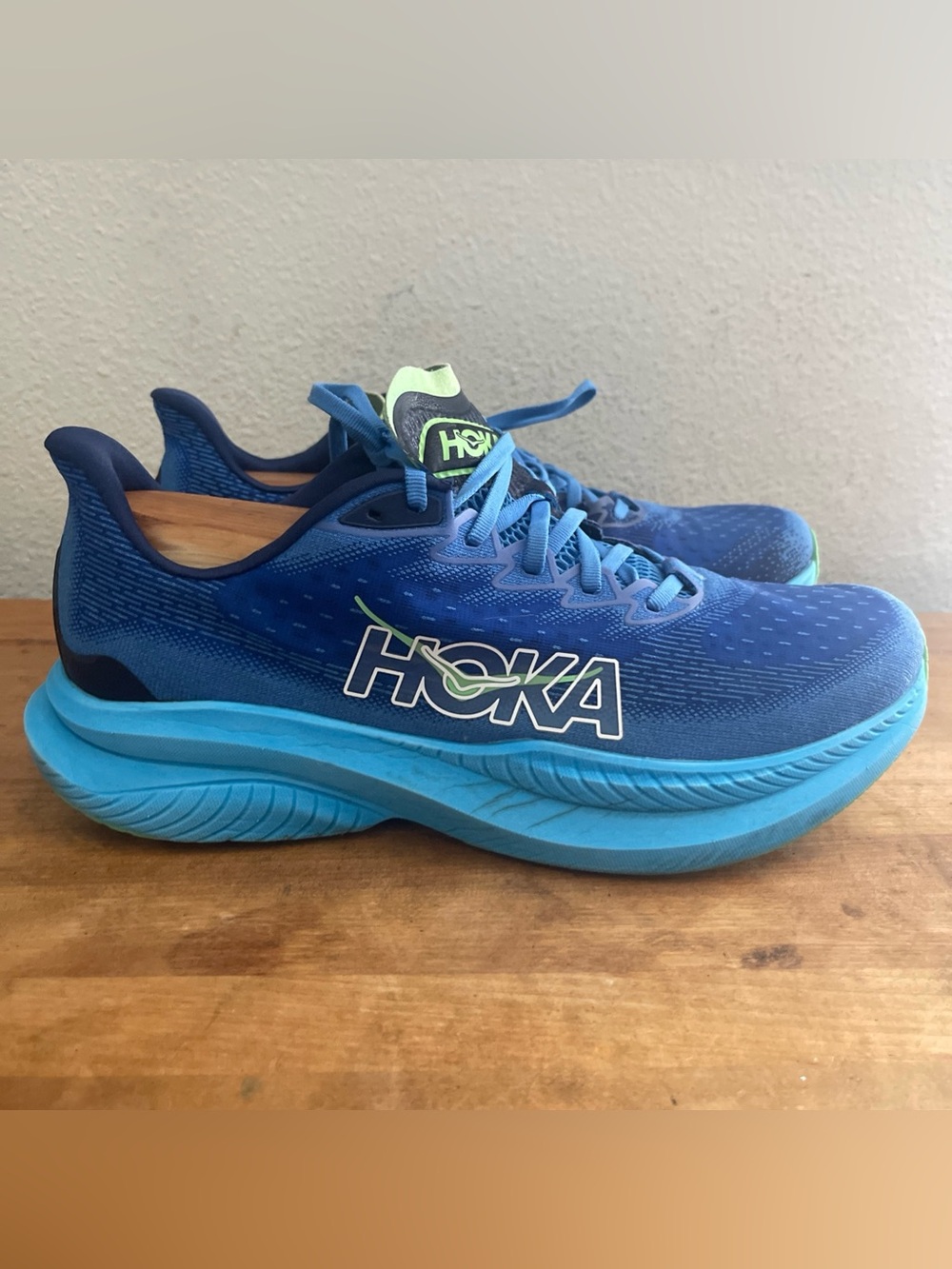 Hoka One One Mach 6 Virtual Blue Men's Size 11 D Shoes Running Jogging Sneakers